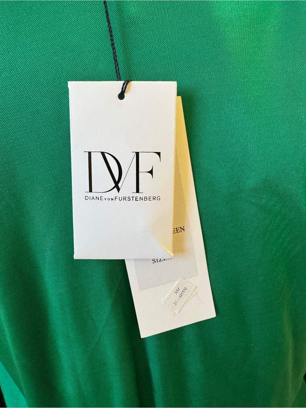 DVF Diane Von Furstenberg Venmo Emerald Green Long Sleeve Wrap US Small NWT - Picture 9 of 15